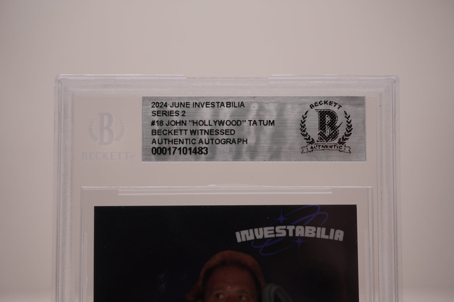 2024 JUNE INVESTABILIA SERIES 2 #18 JOHN "HOLLYWOOD" TATUM BAS AUTHENTIC AUTO
