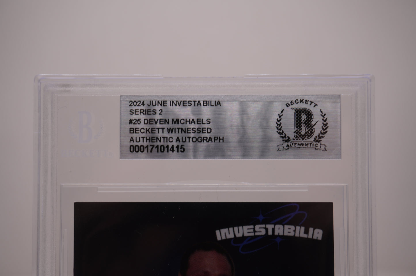 2024 JUNE INVESTABILIA SERIES 2 #25 DEVEN MICHAELS BAS AUTHENTIC AUTO