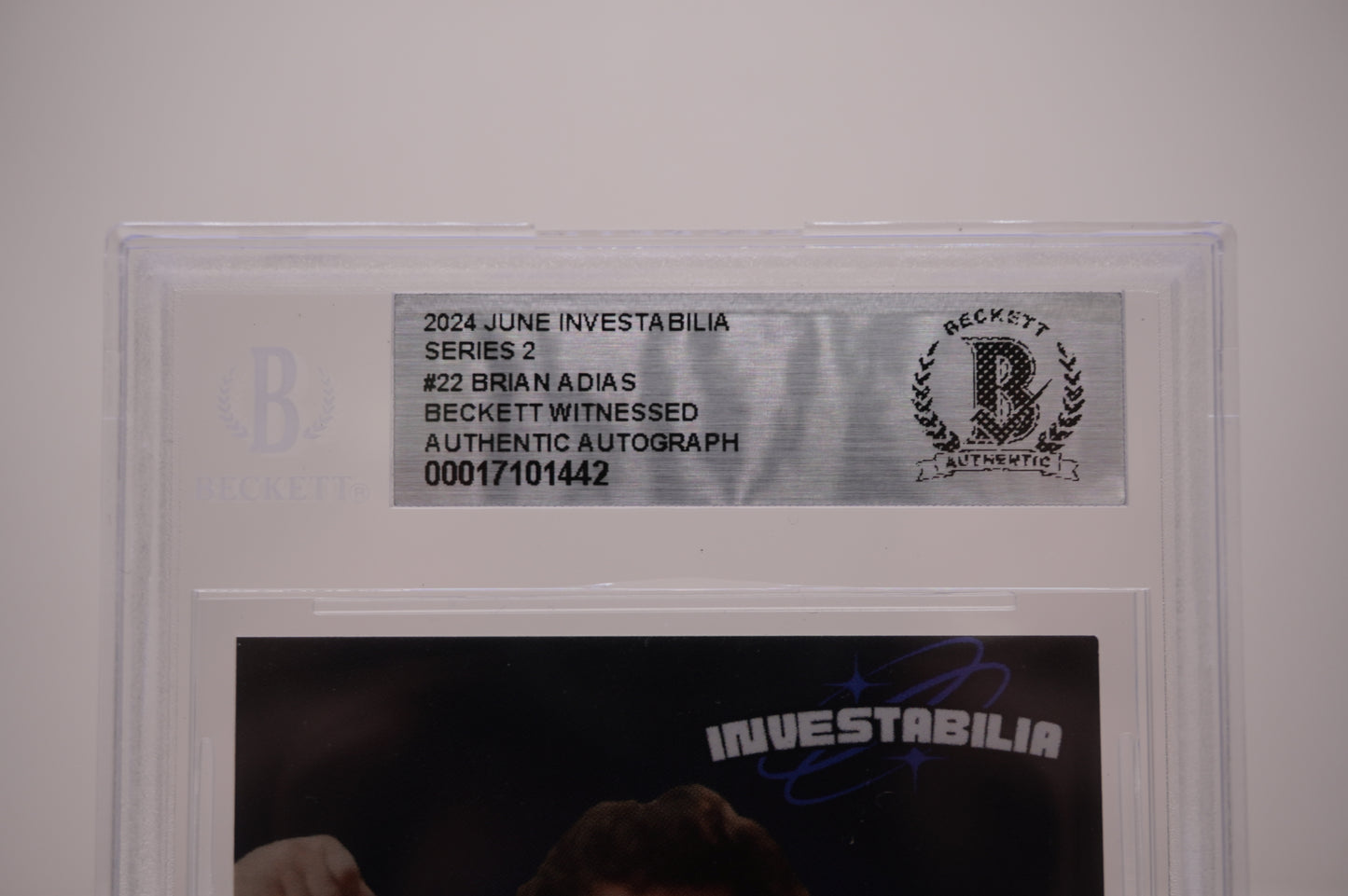 2024 JUNE INVESTABILIA SERIES 2 #22 BRIAN ADIAS BAS AUTHENTIC AUTO