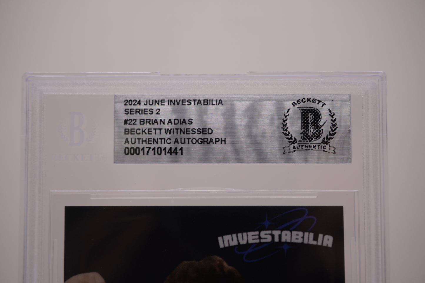 2024 JUNE INVESTABILIA SERIES 2 #22 BRIAN ADIAS BAS AUTHENTIC AUTO