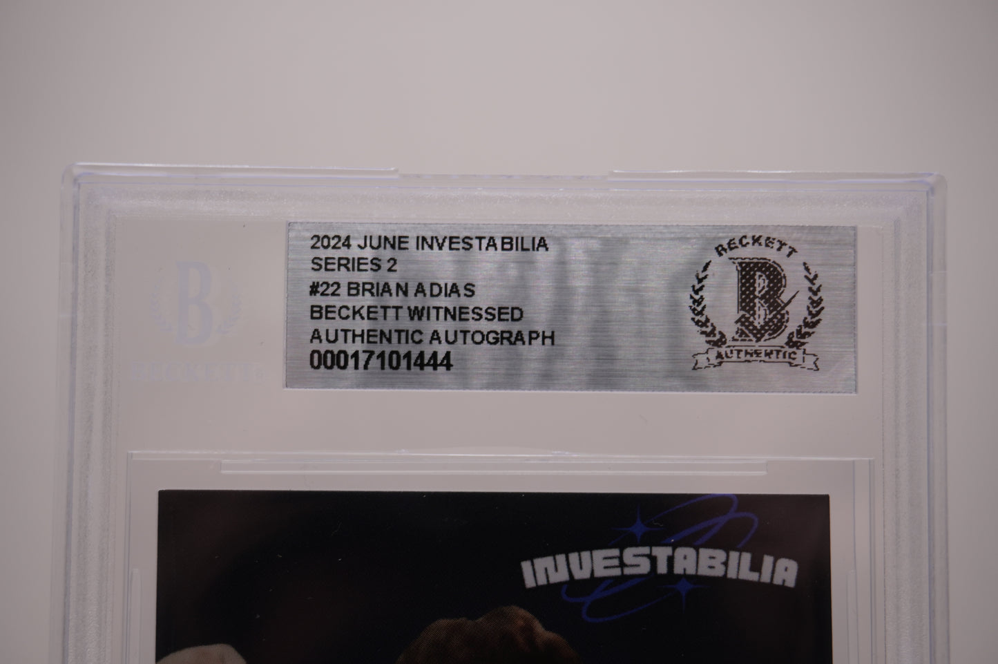 2024 JUNE INVESTABILIA SERIES 2 #22 BRIAN ADIAS BAS AUTHENTIC AUTO
