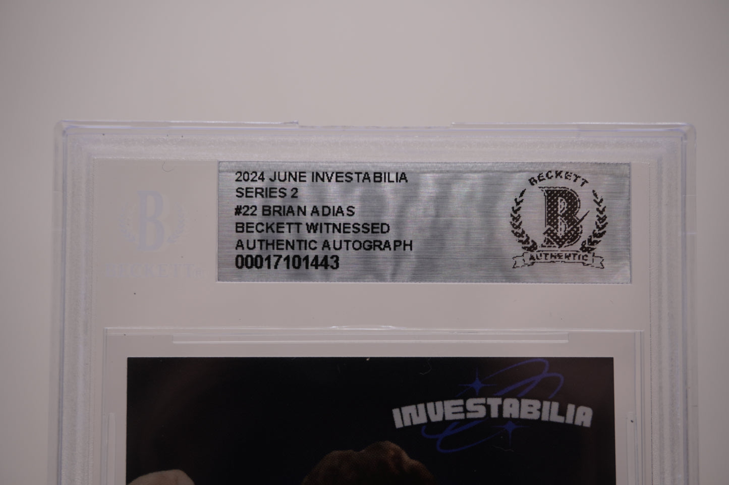 2024 JUNE INVESTABILIA SERIES 2 #22 BRIAN ADIAS BAS AUTHENTIC AUTO