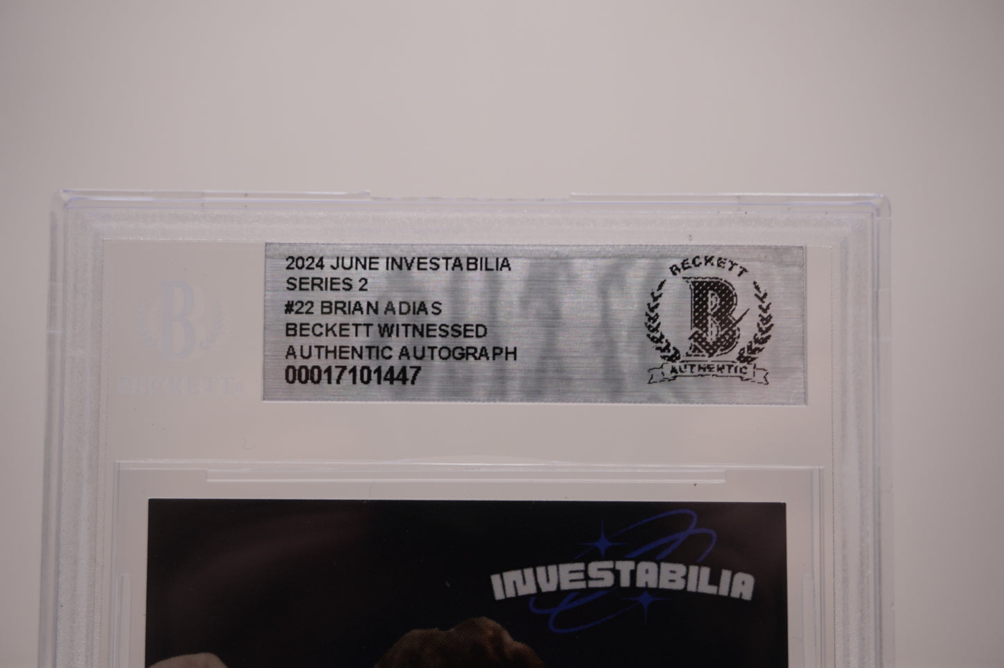 2024 JUNE INVESTABILIA SERIES 2 #22 BRIAN ADIAS BAS AUTHENTIC AUTO