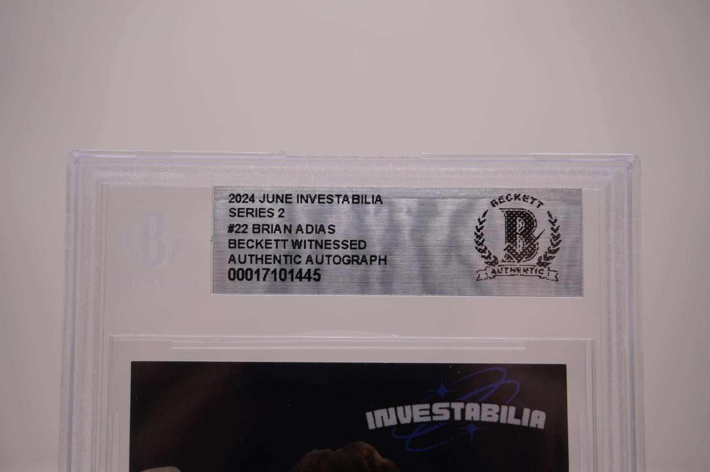 2024 JUNE INVESTABILIA SERIES 2 #22 BRIAN ADIAS BAS AUTHENTIC AUTO