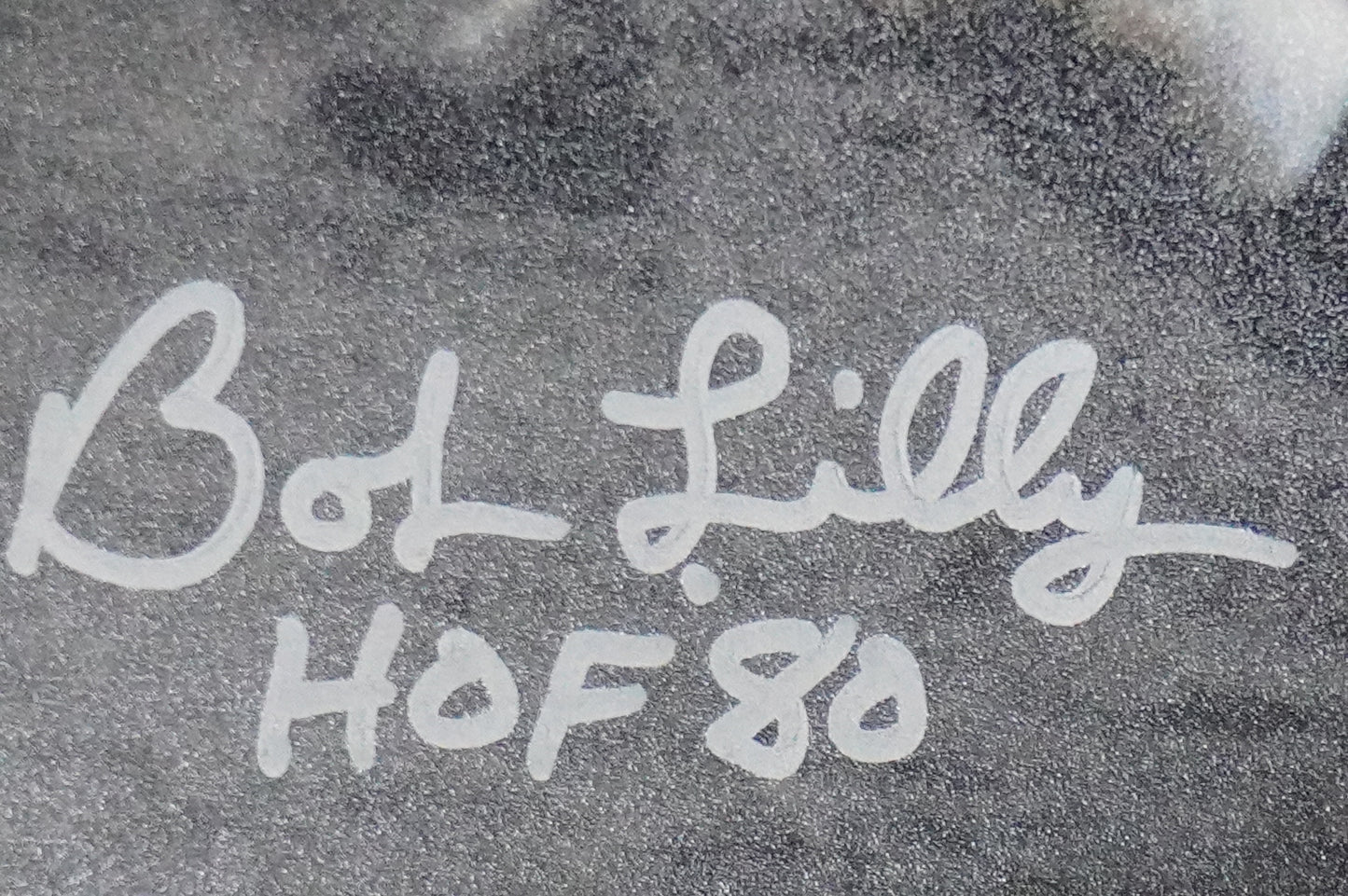 BOB LILLY DALLAS COWBOYS SIGNED 8x10 PHOTO vs JIM BROWN w/HOF 80 BAS COA