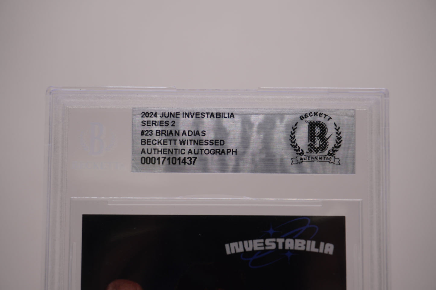 2024 JUNE INVESTABILIA SERIES 2 #23 BRIAN ADIAS BAS AUTHENTIC AUTO