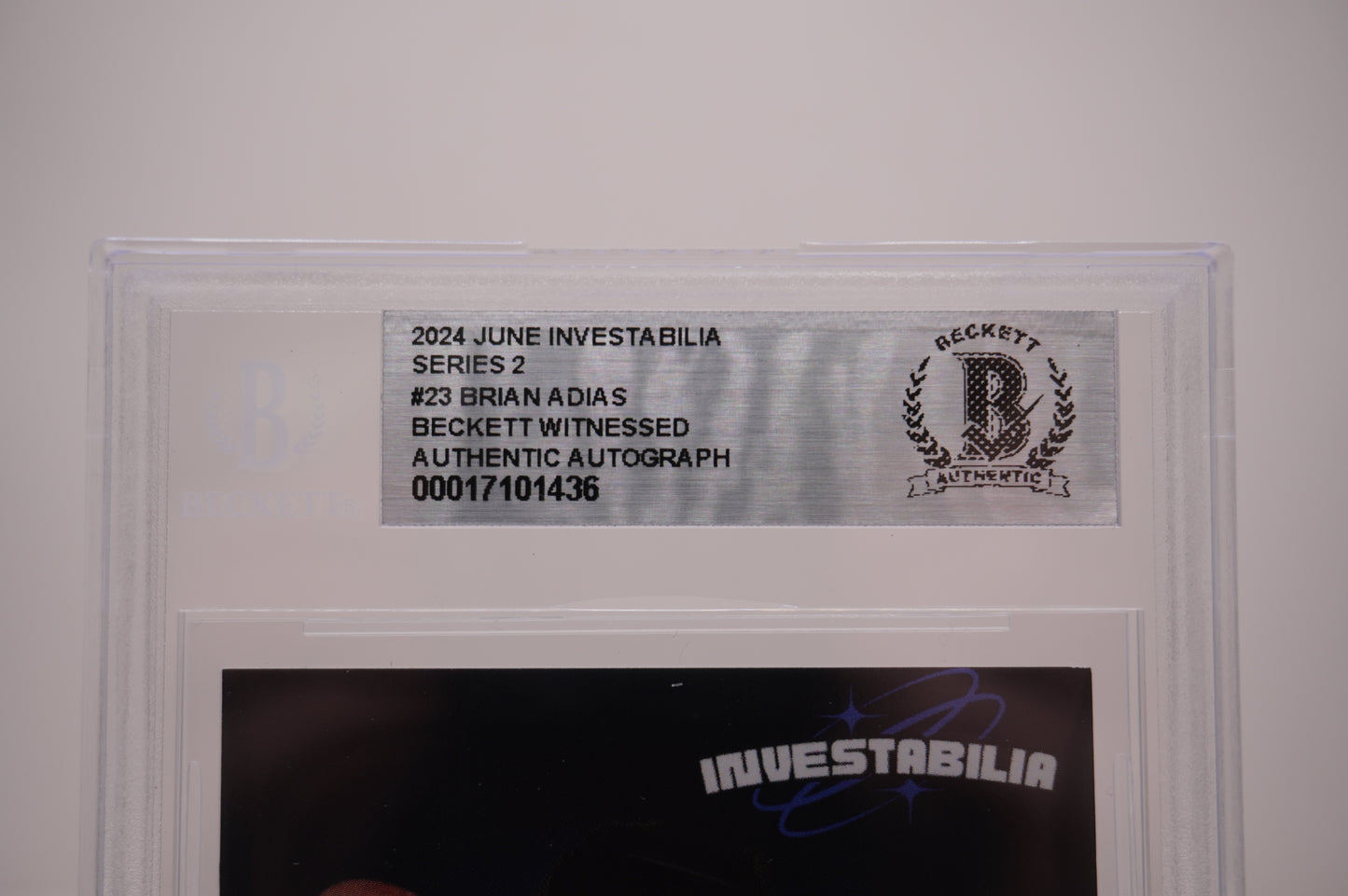 2024 JUNE INVESTABILIA SERIES 2 #23 BRIAN ADIAS BAS AUTHENTIC AUTO