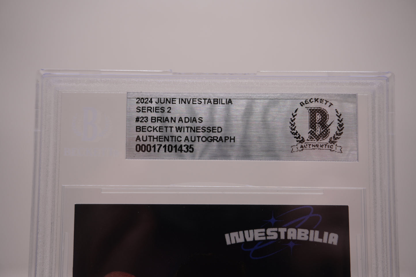2024 JUNE INVESTABILIA SERIES 2 #23 BRIAN ADIAS BAS AUTHENTIC AUTO