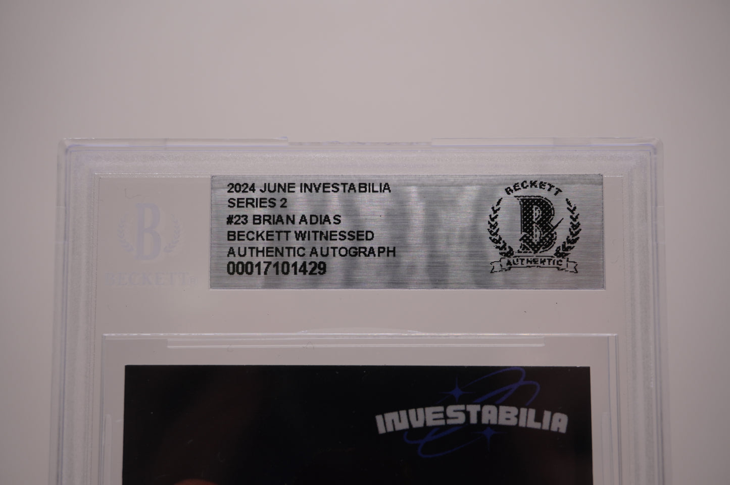 2024 JUNE INVESTABILIA SERIES 2 #23 BRIAN ADIAS BAS AUTHENTIC AUTO