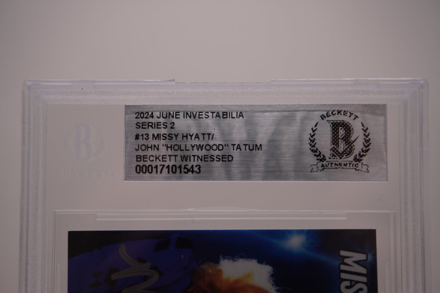 2024 JUNE INVESTABILIA SERIES 2 #13 MISSY HYATT/JOHN "HOLLYWOOD" TATUM BAS AUTO