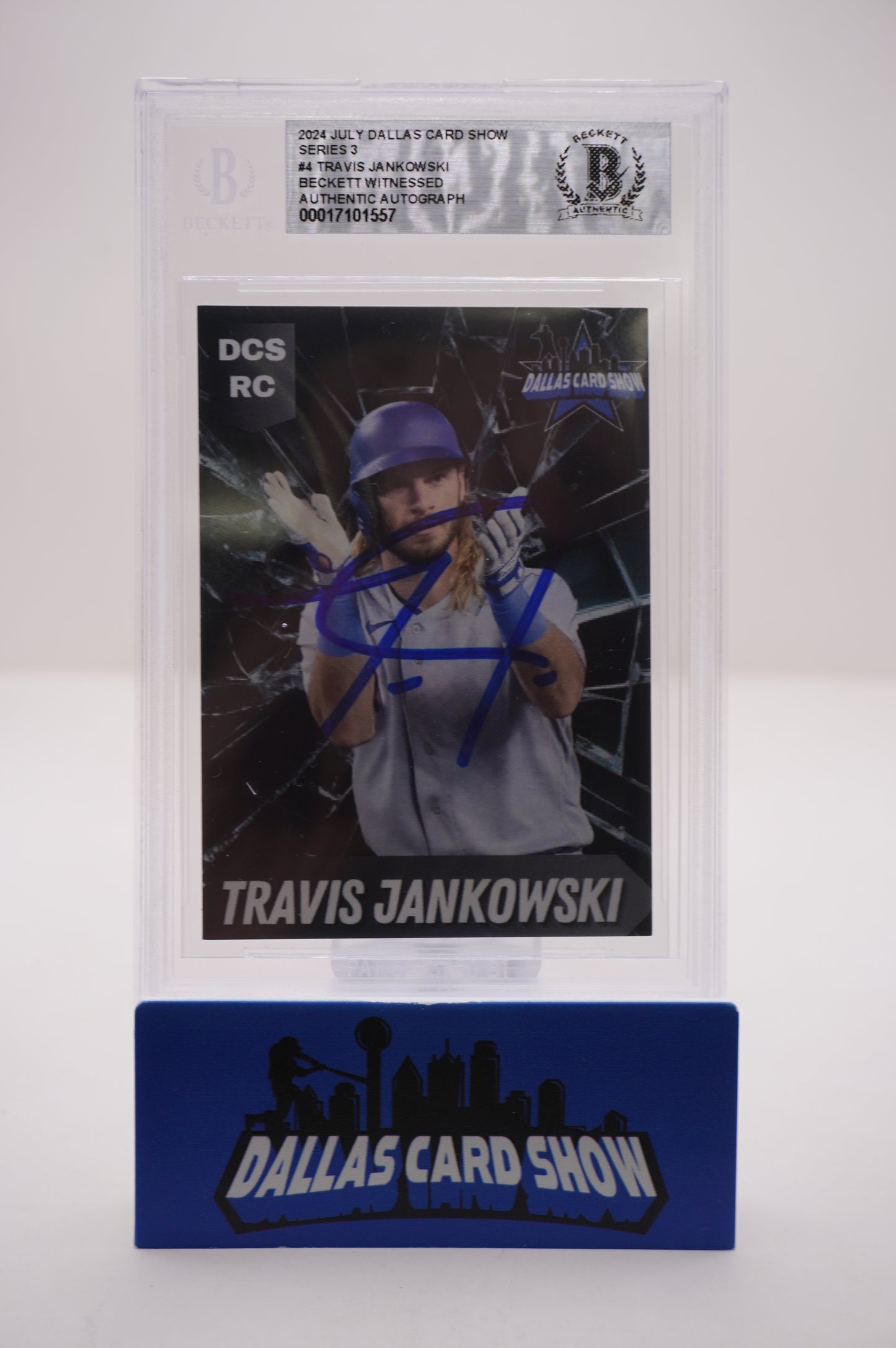 2024 JULY DALLAS CARD SHOW SERIES 3 #4 TRAVIS JANKOWSKI BAS AUTHENTIC AUTO