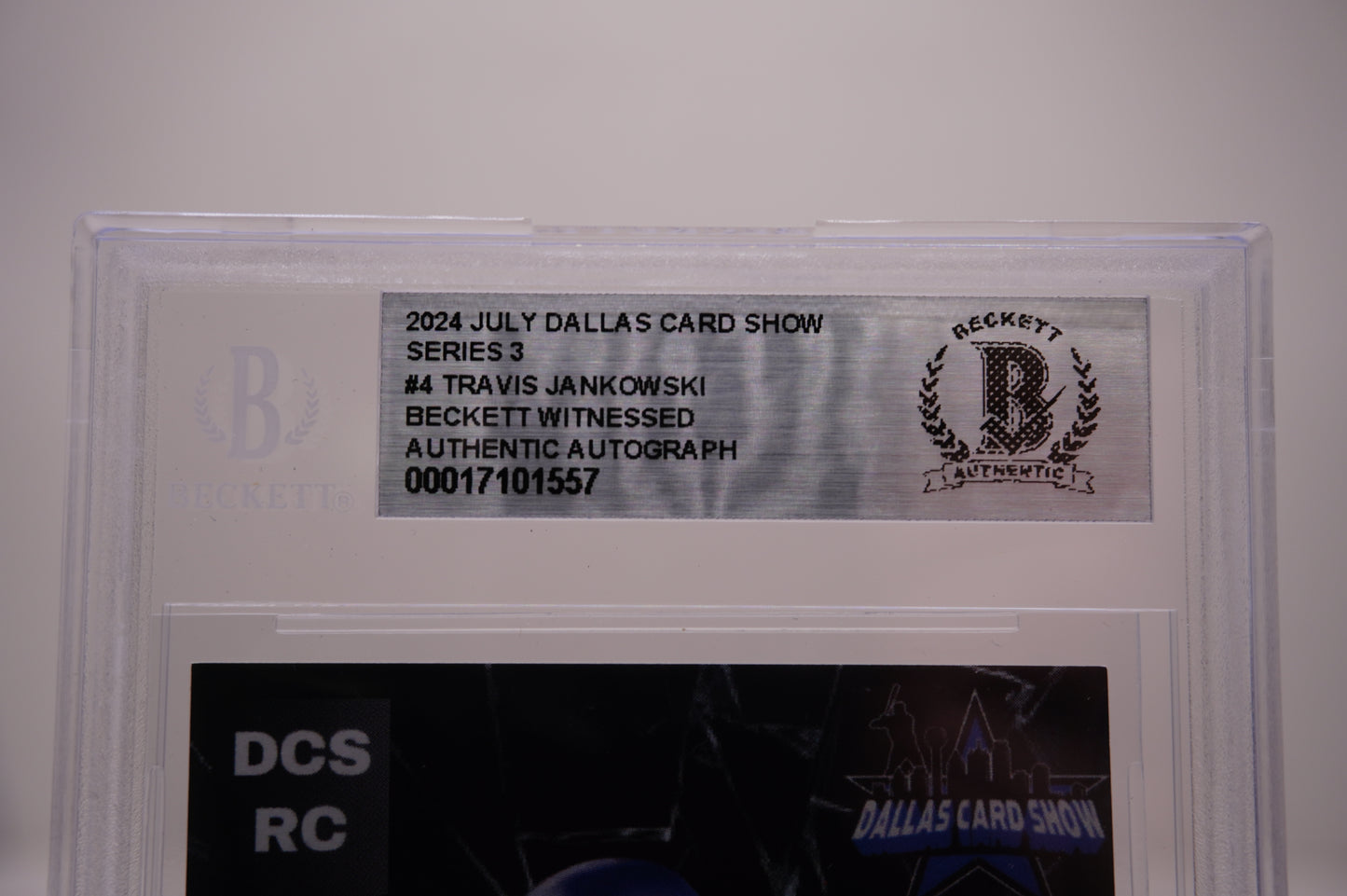 2024 JULY DALLAS CARD SHOW SERIES 3 #4 TRAVIS JANKOWSKI BAS AUTHENTIC AUTO