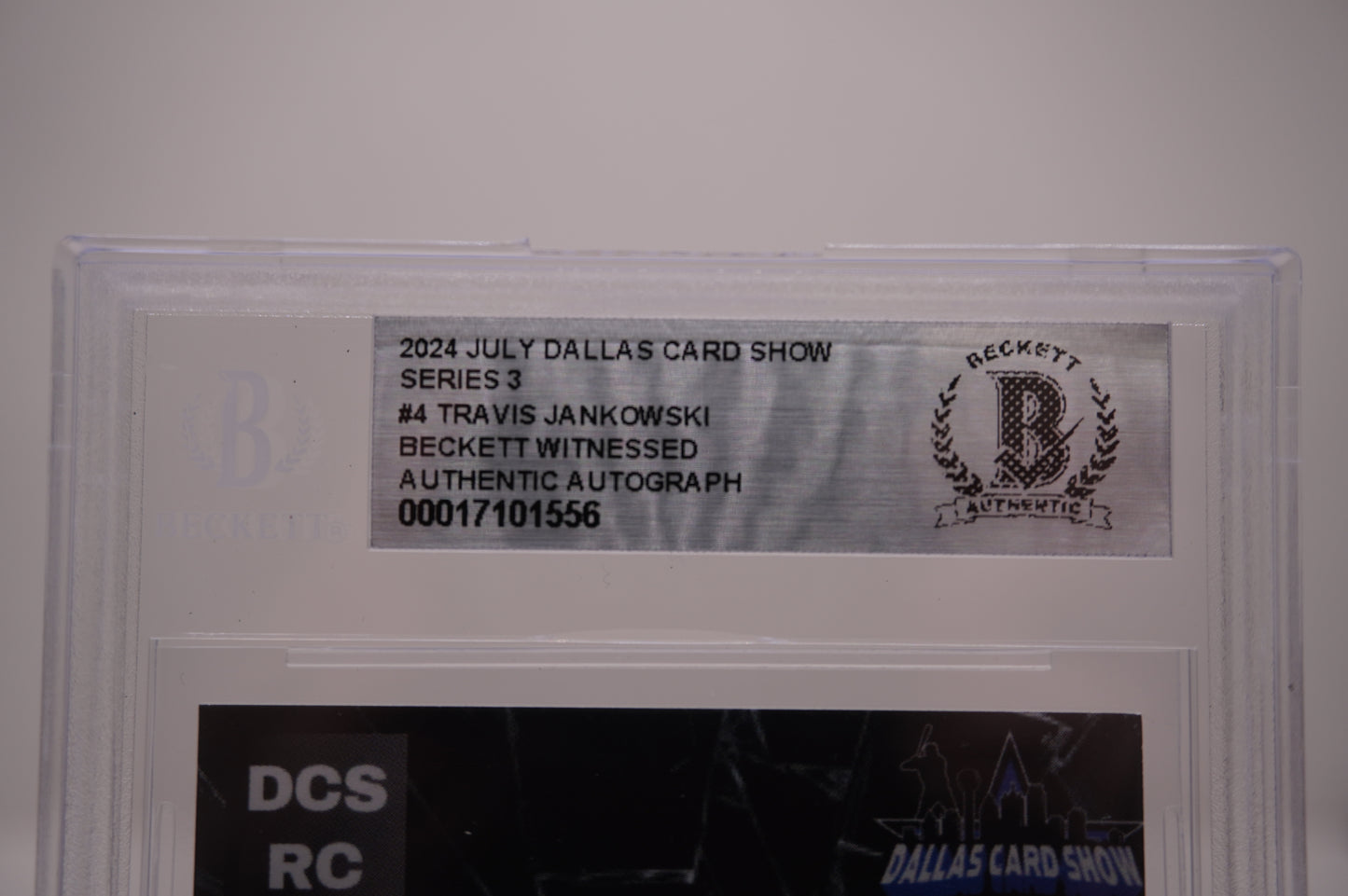 2024 JULY DALLAS CARD SHOW SERIES 3 #4 TRAVIS JANKOWSKI BAS AUTHENTIC AUTO