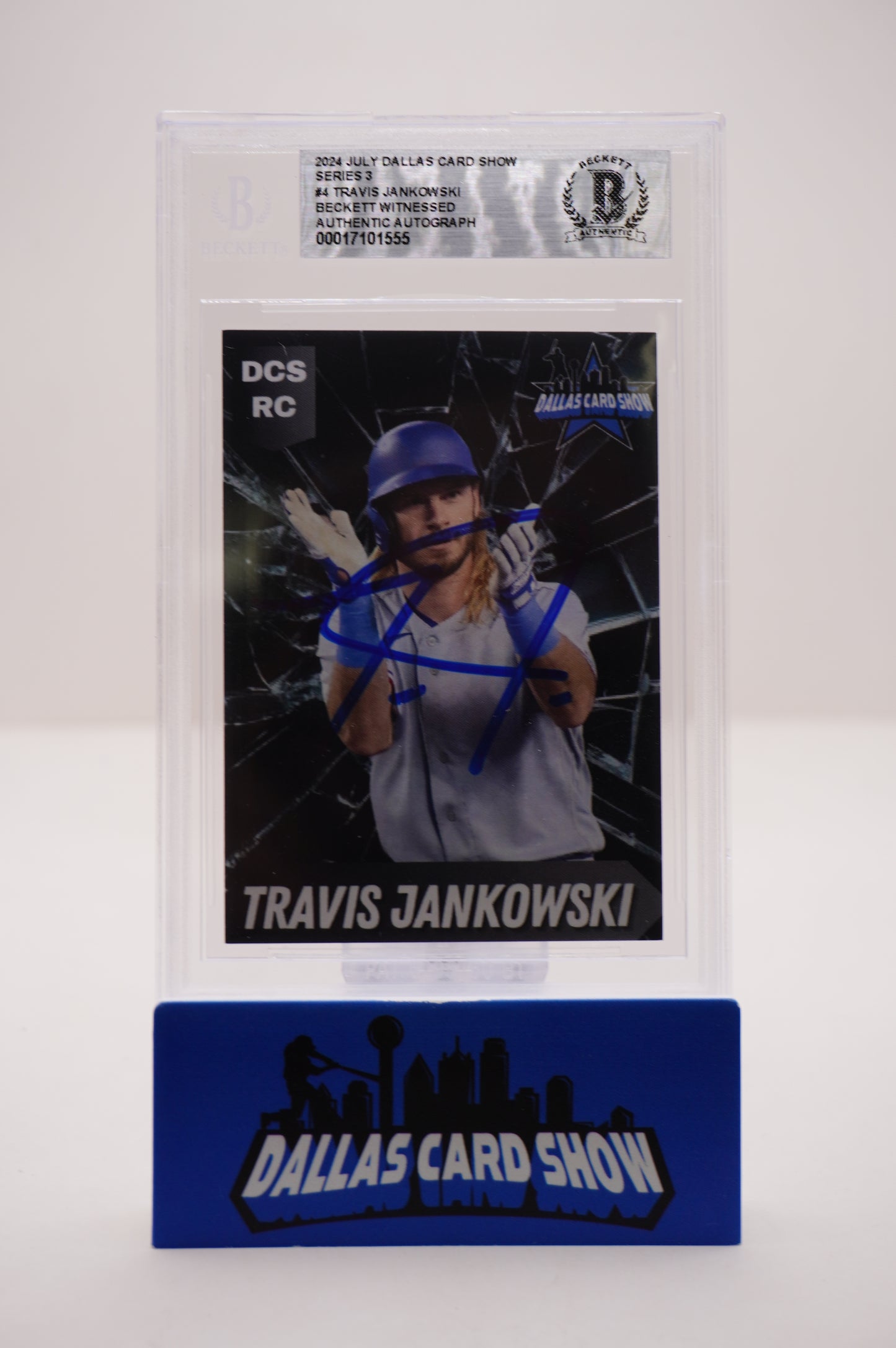 2024 JULY DALLAS CARD SHOW SERIES 3 #4 TRAVIS JANKOWSKI BAS AUTHENTIC AUTO