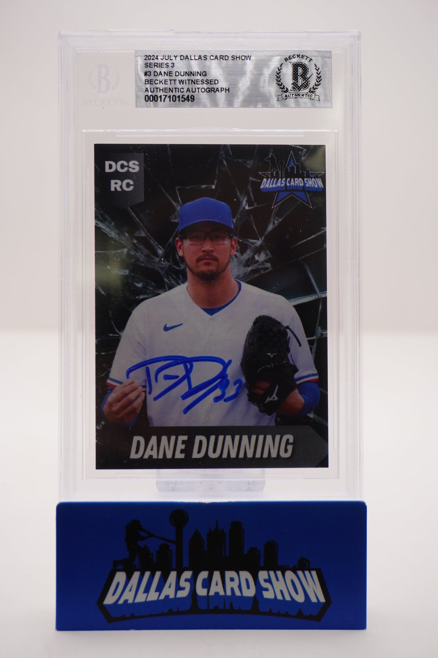 2024 JULY DALLAS CARD SHOW SERIES 3 #13 DANE DUNNING BAS AUTHENTIC AUTO
