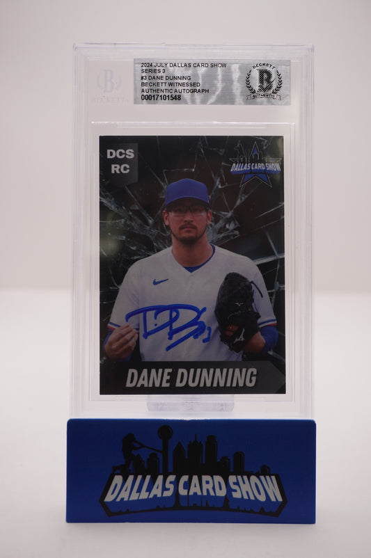 2024 JULY DALLAS CARD SHOW SERIES 3 #13 DANE DUNNING BAS AUTHENTIC AUTO