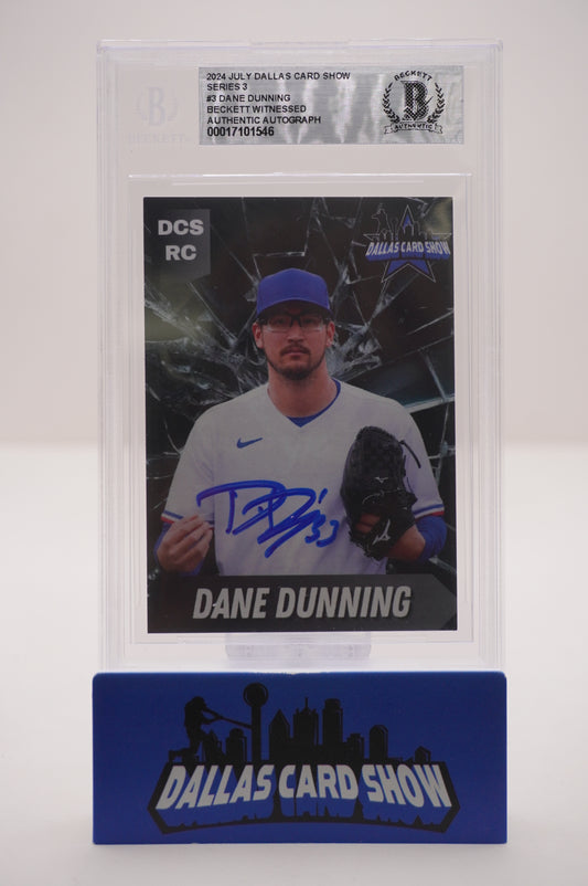2024 JULY DALLAS CARD SHOW SERIES 3 #3 DANE DUNNING BAS AUTHENTIC AUTO