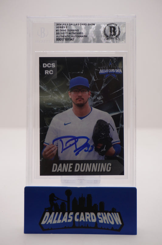 2024 JULY DALLAS CARD SHOW SERIES 3 #3 DANE DUNNING BAS AUTHENTIC AUTO