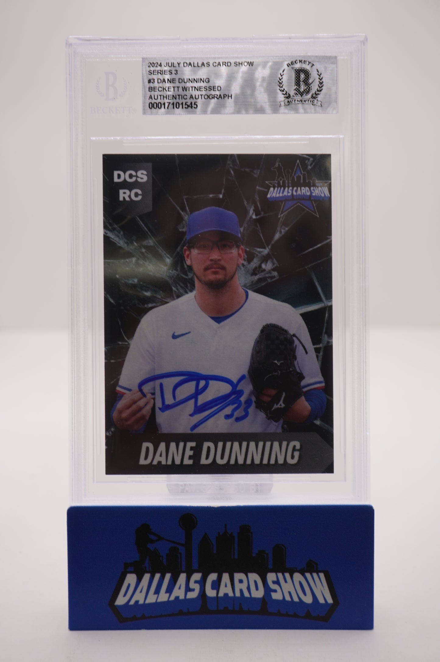 2024 JULY DALLAS CARD SHOW SERIES 3 #3 DANE DUNNING BAS AUTHENTIC AUTO