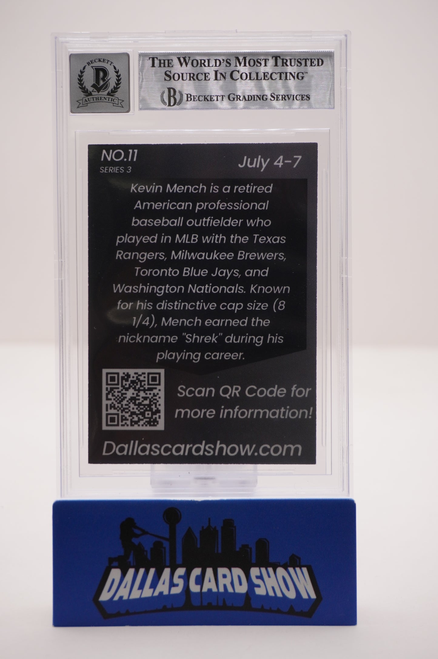 2024 JULY DALLAS CARD SHOW SERIES 3 #1 IAN KINSLER BAS AUTHENTIC AUTO 10