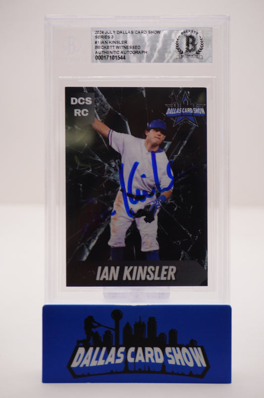 2024 JULY DALLAS CARD SHOW SERIES 3 #1 IAN KINSLER BAS AUTHENTIC AUTO