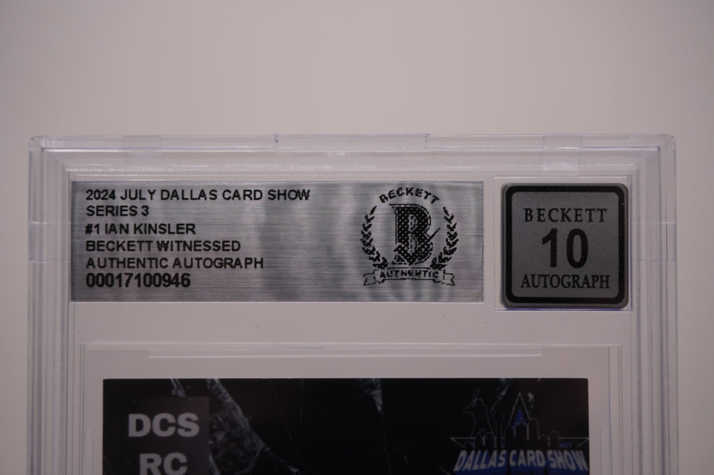 2024 JULY DALLAS CARD SHOW SERIES 3 #1 IAN KINSLER BAS AUTHENTIC AUTO 10