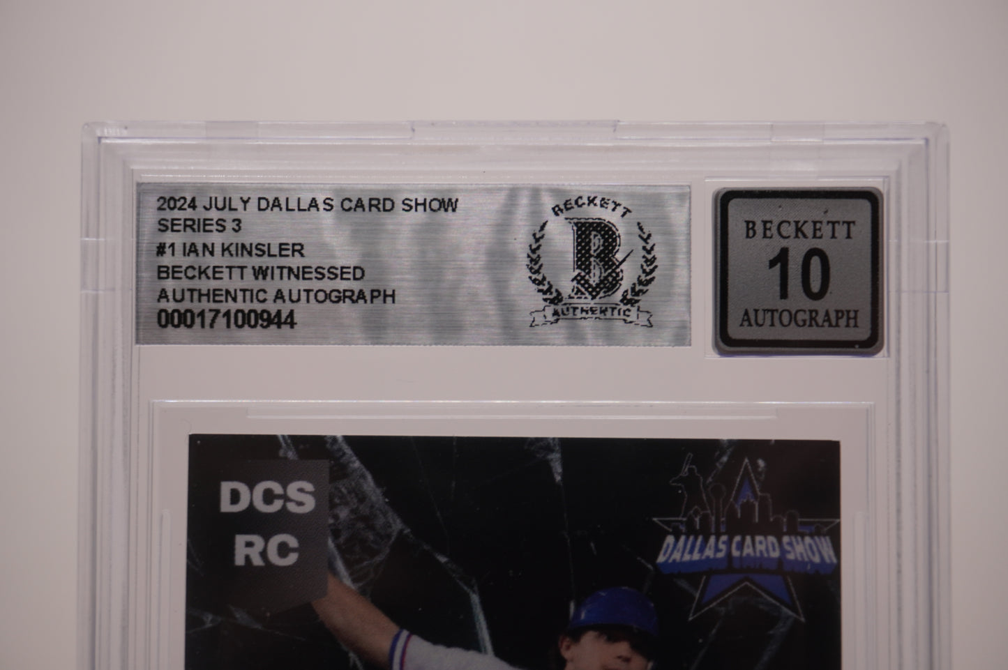 2024 JULY DALLAS CARD SHOW SERIES 3 #1 IAN KINSLER BAS AUTHENTIC AUTO 10