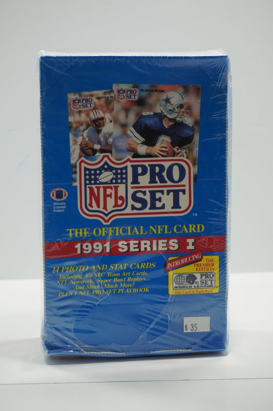 1991 NFL Pro Set Football Series 1 Factory Sealed Box 36 Packs