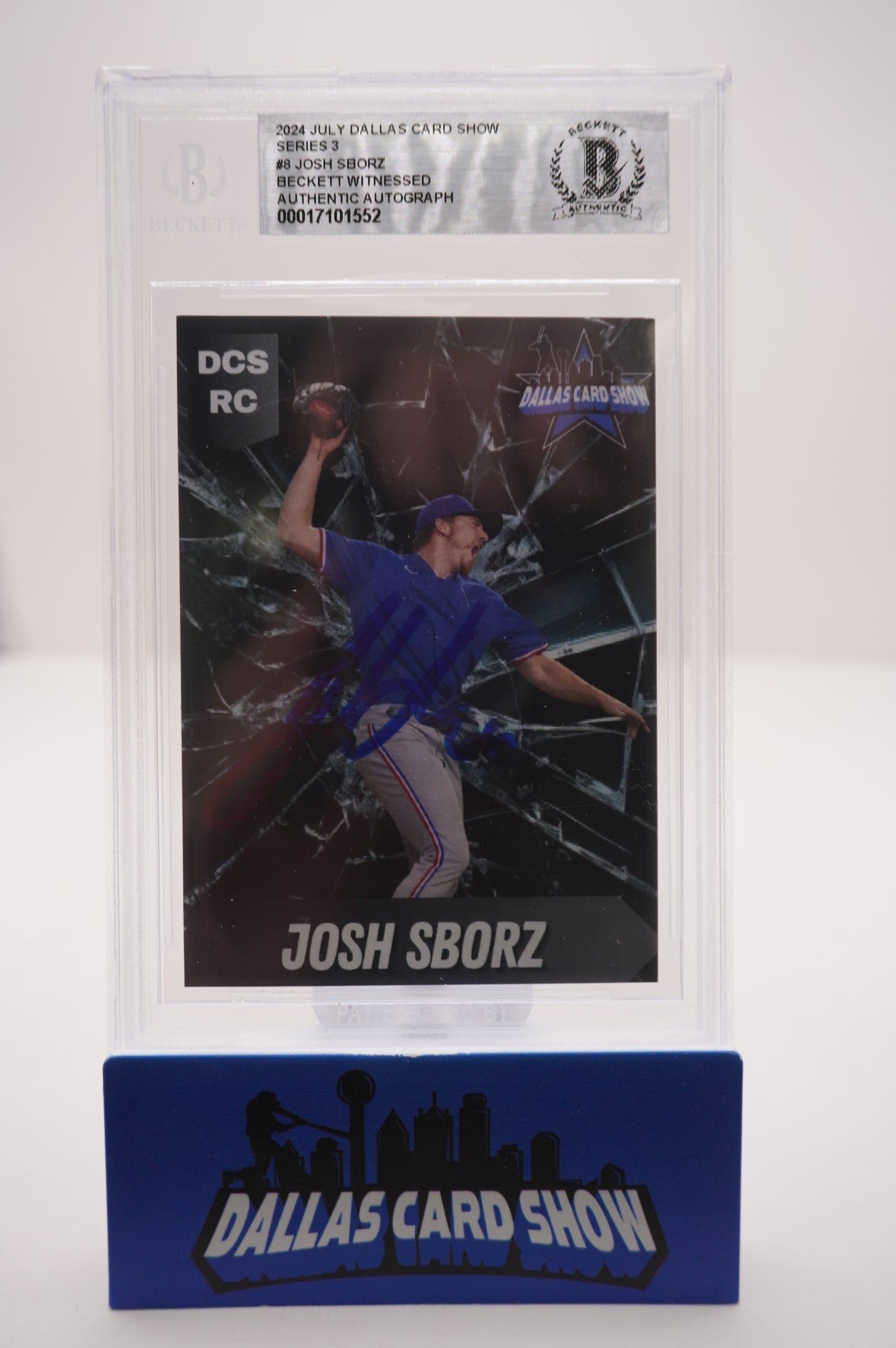 2024 JULY DALLAS CARD SHOW SERIES 3 #8 JOSH SBORZ BAS AUTHENTIC AUTO