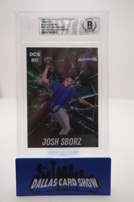2024 JULY DALLAS CARD SHOW SERIES 3 #8 JOSH SBORZ BAS AUTHENTIC AUTO