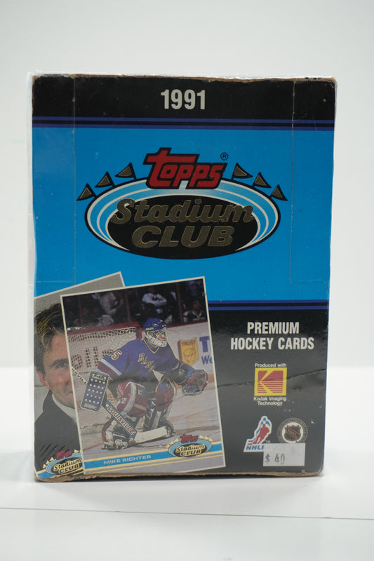1991 Topps Stadium Club NHL Hockey Hobby Box with 36 Sealed Packs