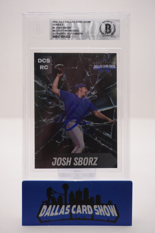 2024 JULY DALLAS CARD SHOW SERIES 3 #8 JOSH SBORZ BAS AUTHENTIC AUTO
