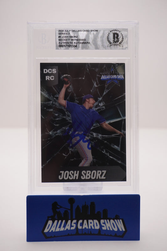 2024 JULY DALLAS CARD SHOW SERIES 3 #8 JOSH SBORZ BAS AUTHENTIC AUTO