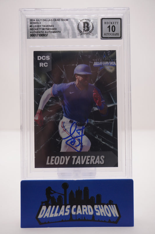 2024 JULY DALLAS CARD SHOW SERIES 3 #5 LEODY TAVERAS AUTHENTIC AUTO