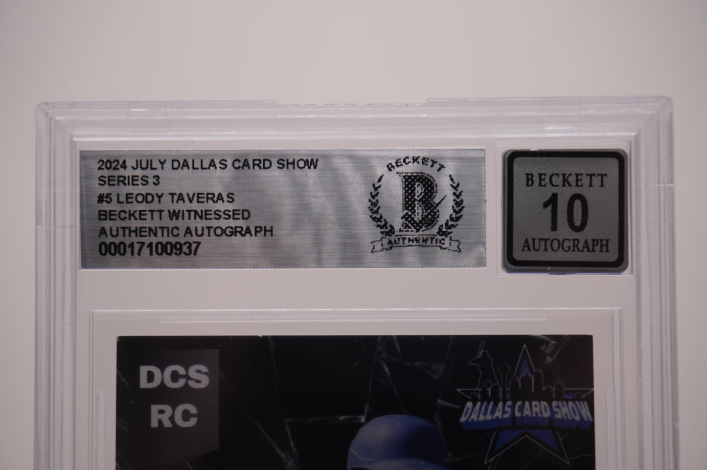 2024 JULY DALLAS CARD SHOW SERIES 3 #5 LEODY TAVERAS AUTHENTIC AUTO
