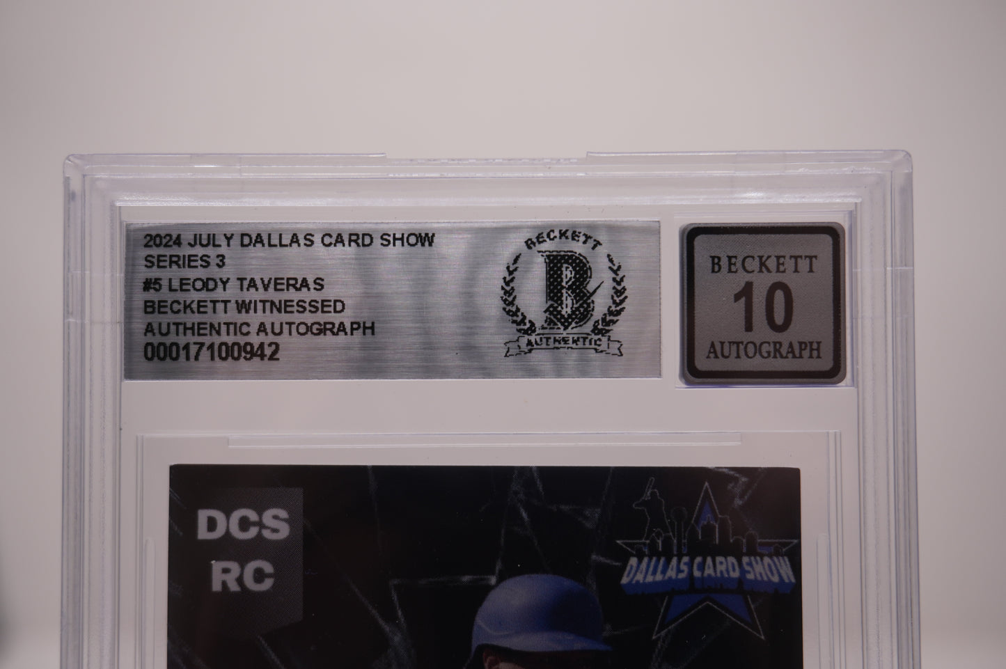 2024 JULY DALLAS CARD SHOW SERIES 3 #5 LEODY TAVERAS BAS AUTO