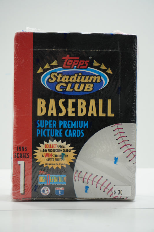 1993 TOPPS STADIUM CLUB BASEBALL Series I Factory Sealed BOX - 24 Packs