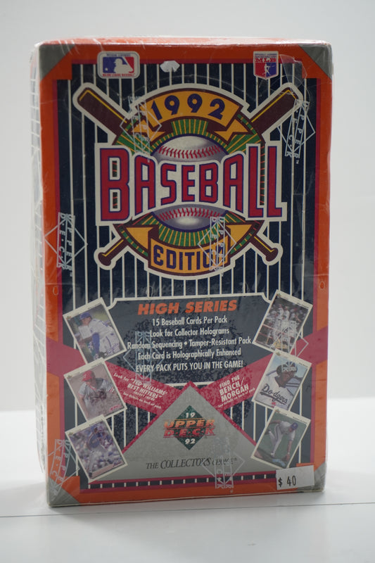 1992 Edition Upper Deck Baseball Cards Factory High Series  Sealed Box