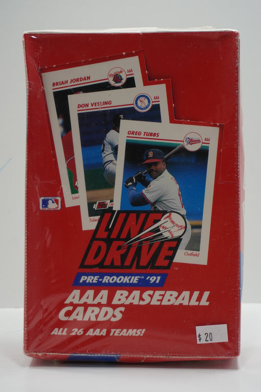 1991 Line Drive Pre-Rookie AAA Baseball Cards Factory Sealed Box 36 Packs