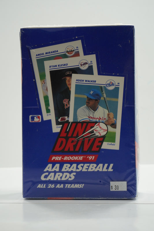 1991 Line Drive Pre-Rookie AA Baseball Cards Factory Sealed Box 36 Wax Packs