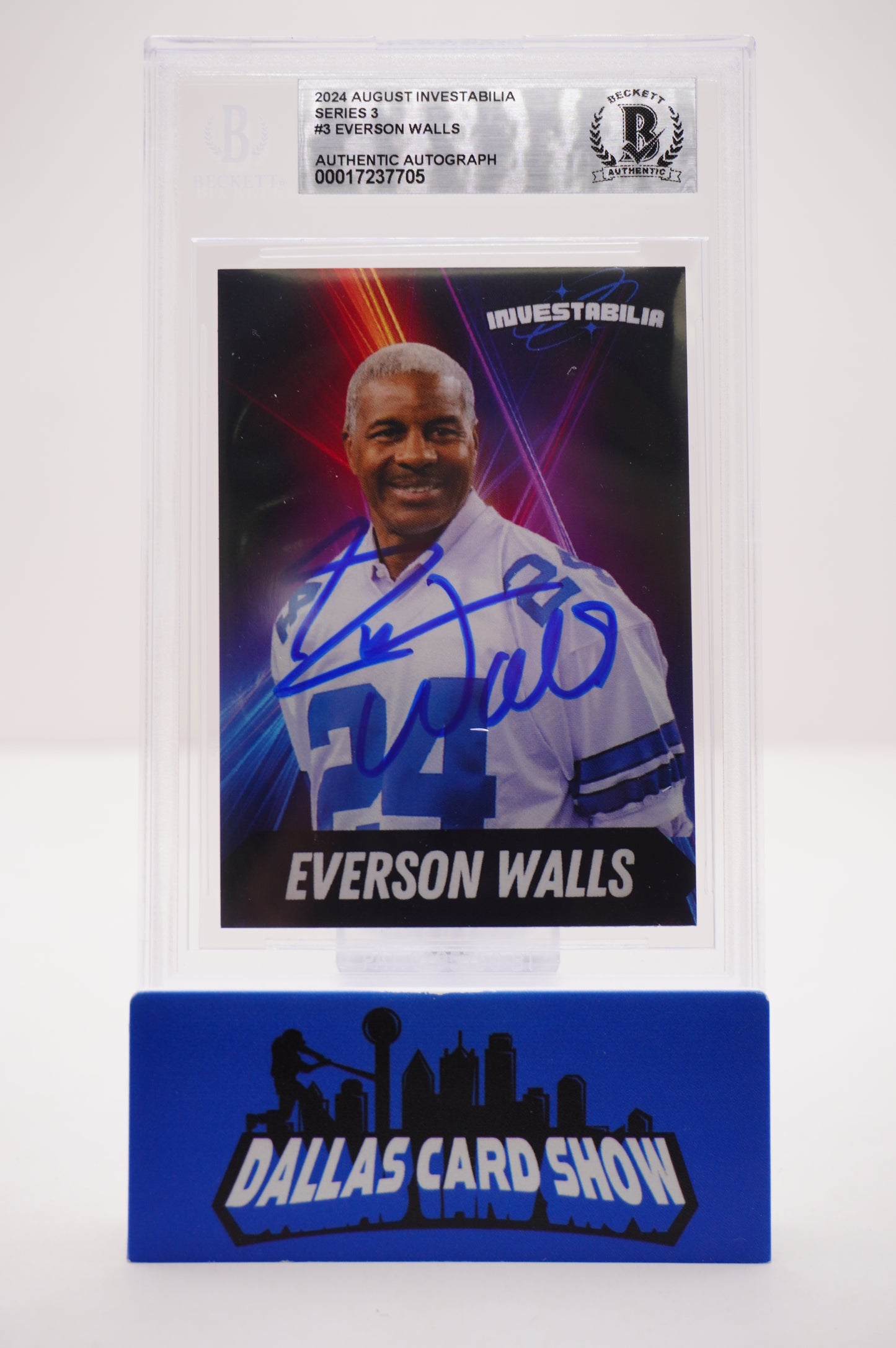 EVERSON WALLS SIGNED 2024 AUG INVESTABILIA #3 BGS BAS SLAB Cowboys