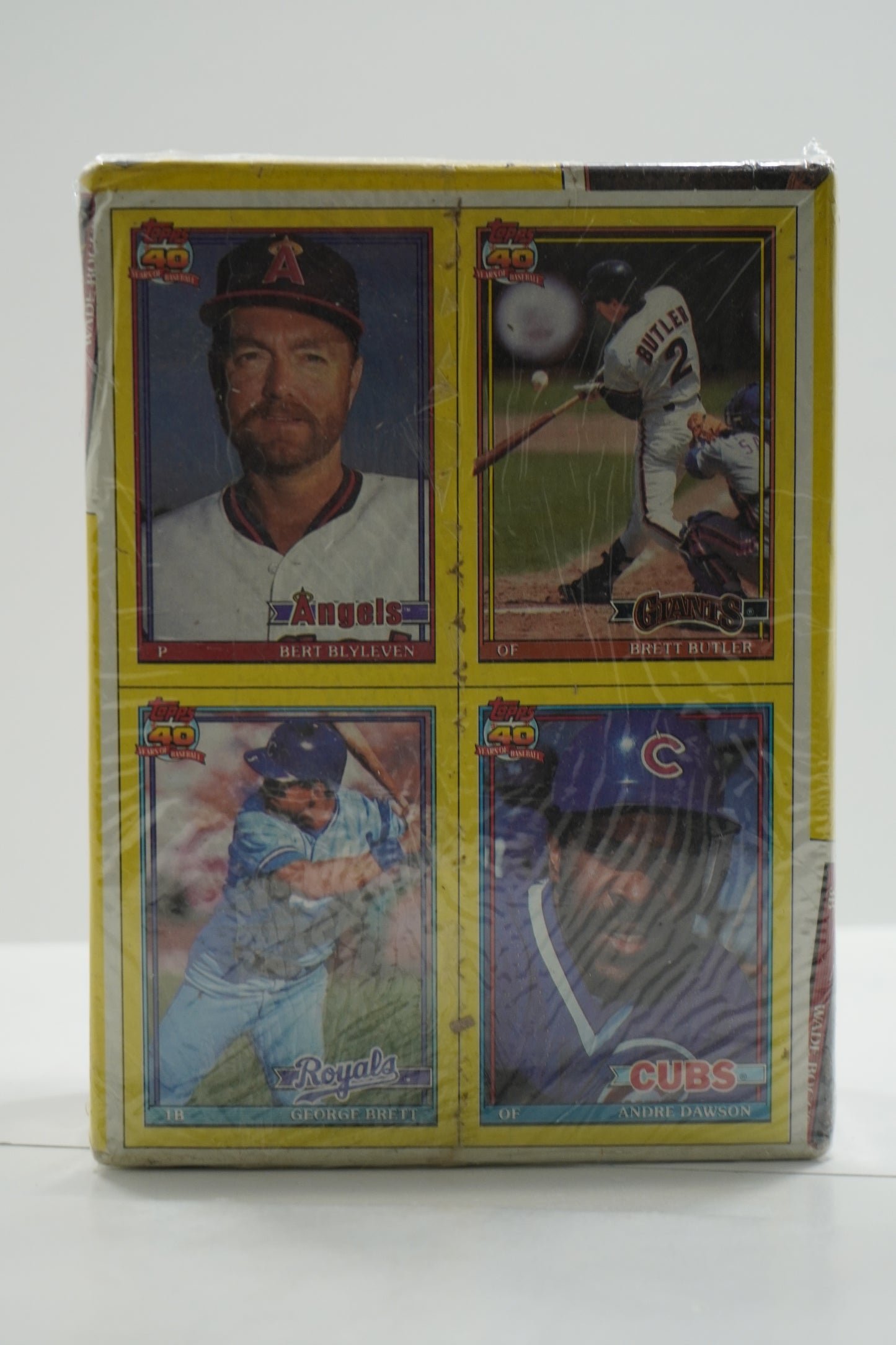 1991 Topps 40 Years of Baseball Factory Sealed Box 36 Wax Packs Bubble Gum