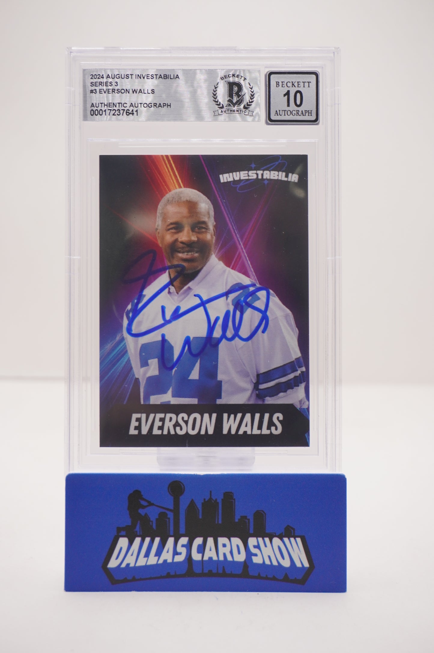 EVERSON WALLS SIGNED 2024 AUG INVESTABILIA #3 BGS BAS SLAB AUTO 10