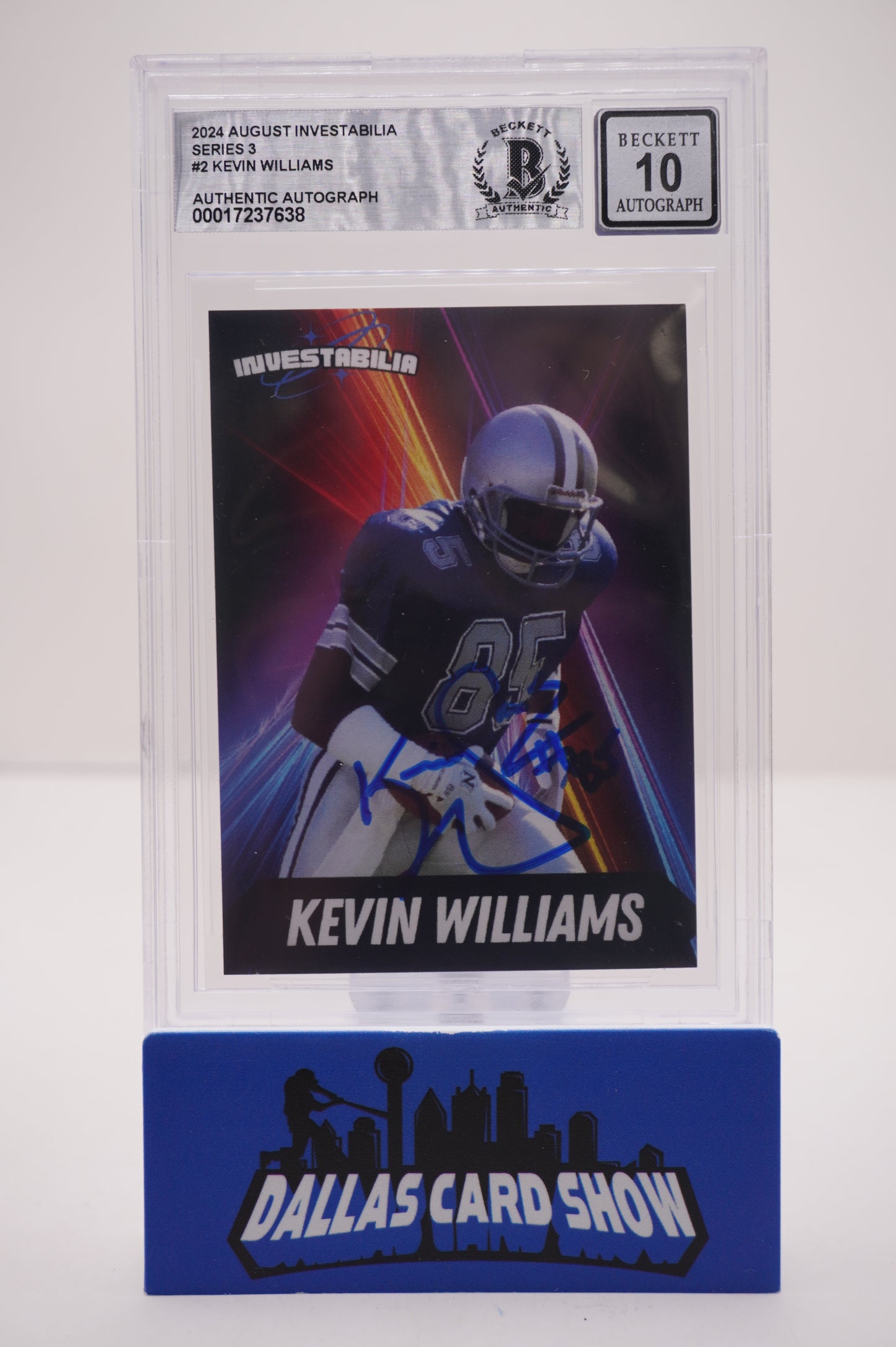 KEVIN WILLIAMS SIGNED 2024 AUG INVESTABILIA #2 BGS BAS SLAB AUTO 10
