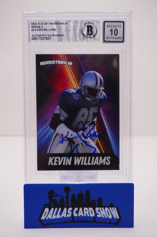 KEVIN WILLIAMS SIGNED 2024 AUG INVESTABILIA #2 BGS BAS SLAB AUTO 10