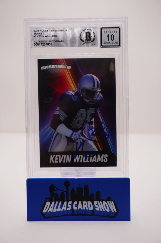 KEVIN WILLIAMS SIGNED 2024 AUG INVESTABILIA #2 BGS BAS SLAB AUTO 10