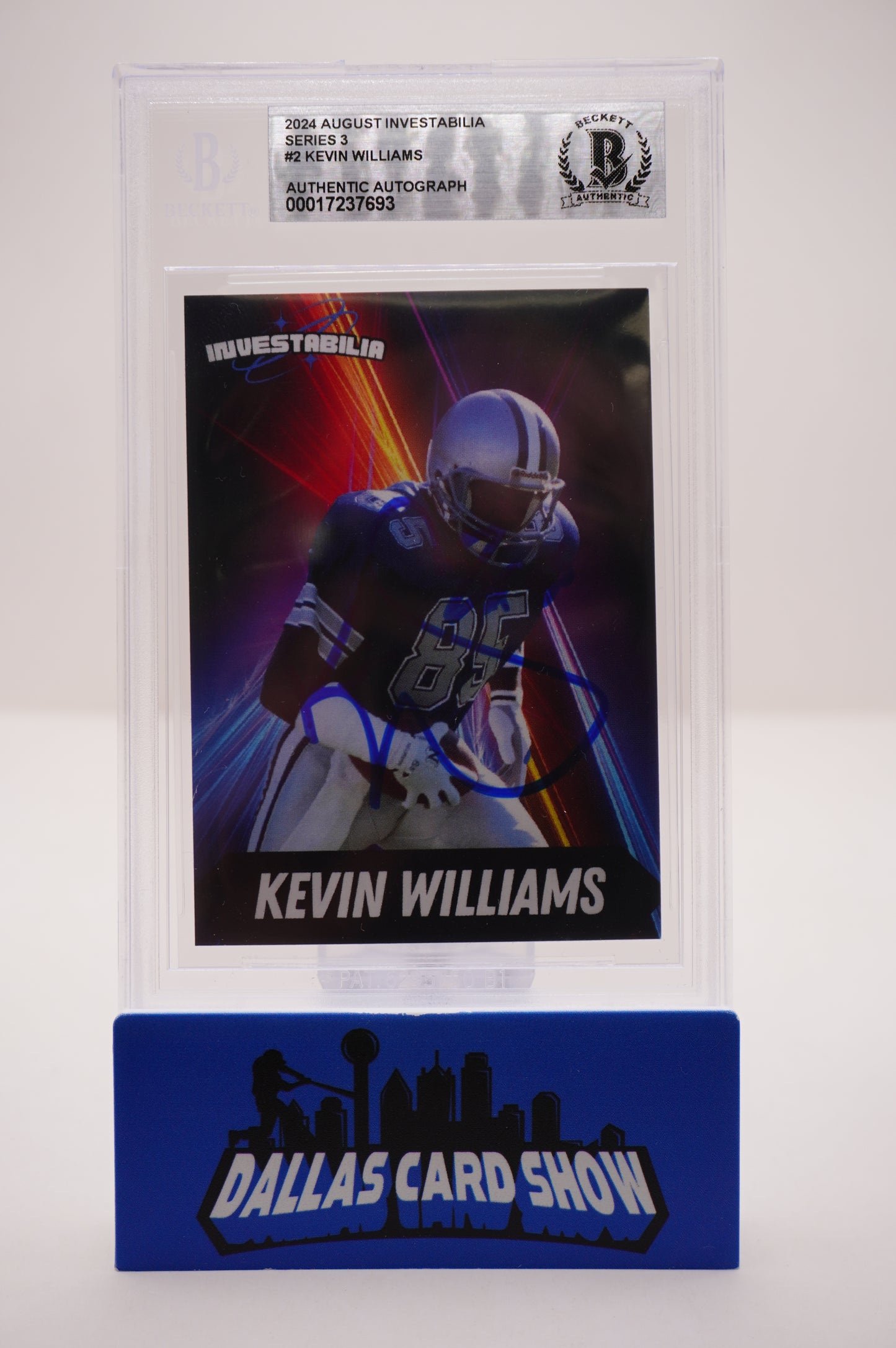 KEVIN WILLIAMS SIGNED 2024 AUG INVESTABILIA #2 BGS BAS SLAB Cowboys