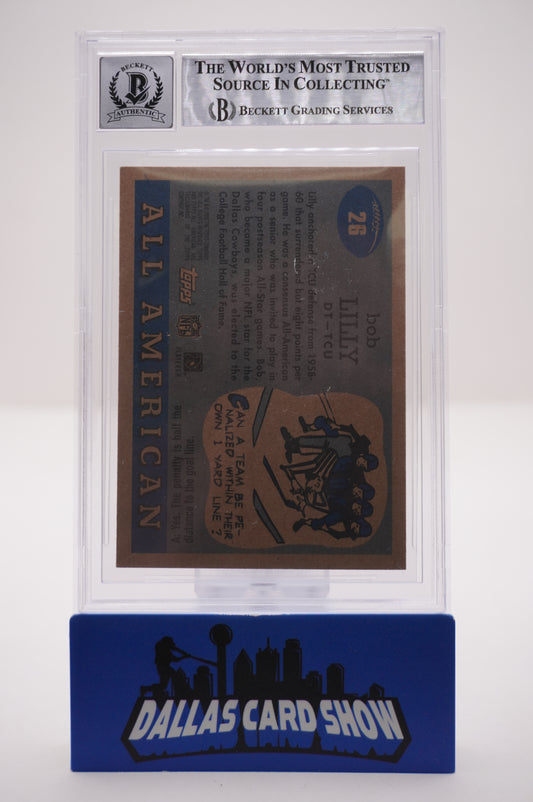 1989 SWELL GREATS #109 BOB LILLY BAS AUTHENTIC AUTO 10
