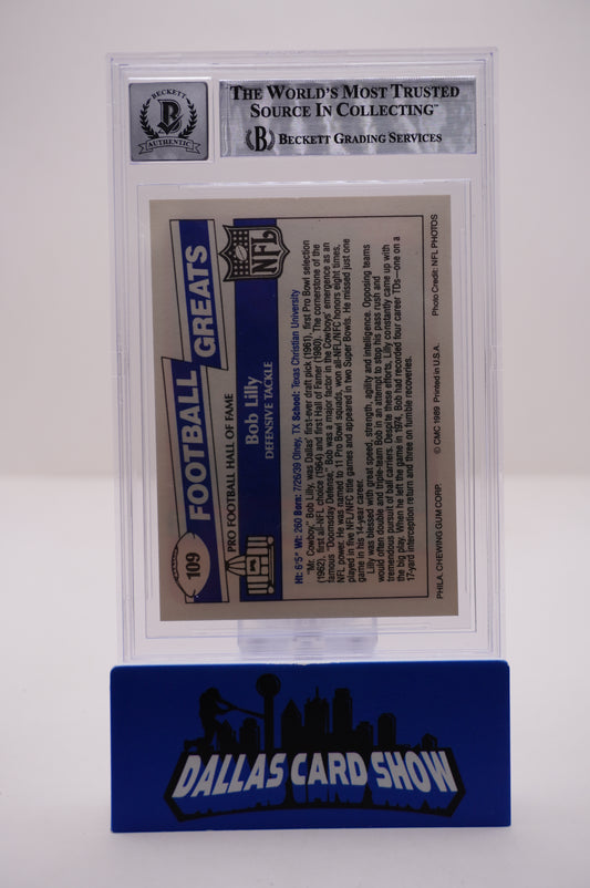 1967 PHILADELPHIA #55 BOB LILLY BAS AUTHENTIC AUTO 10
