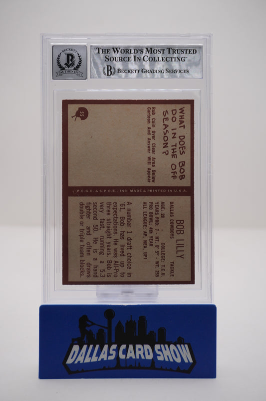 1967 PHILADELPHIA #55 BOB LILLY BAS AUTHENTIC AUTO